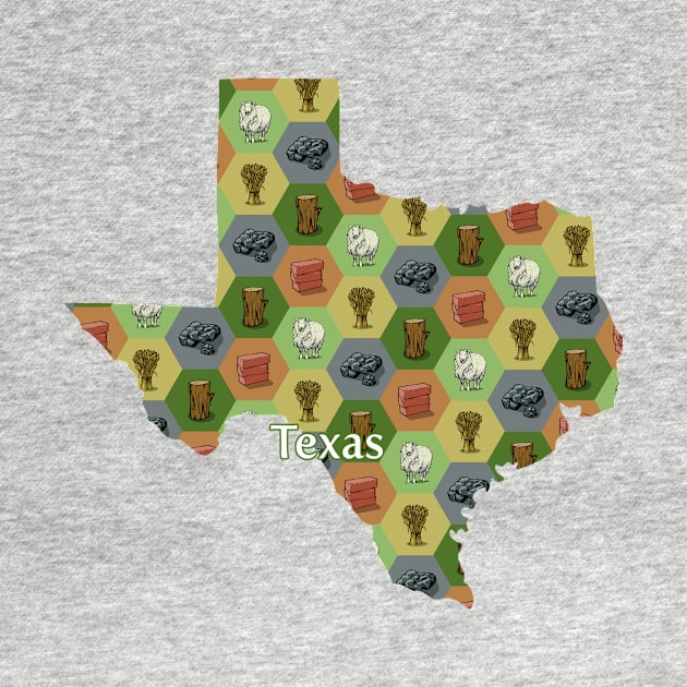 Texas State Map Board Games by adamkenney